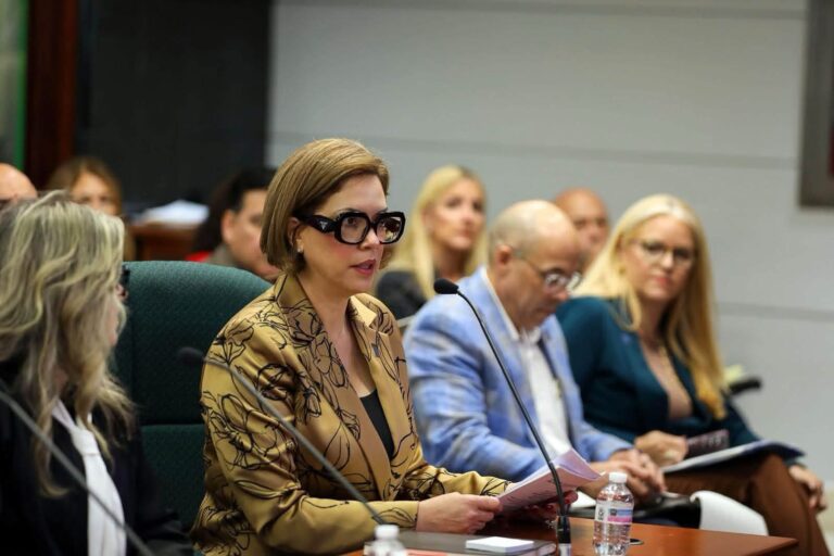 Kristina Fábregas, presidenta de PRAR, presenta la ponencia de la Asociación sobre el P. de la C. 1331